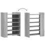 Mueble zapatero madera ingeniería gris Sonoma 74,5x37,5x100 cm de , Zapateros y organizadores de calzado - Ref: Foro24-848435...