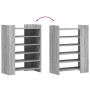 Mueble zapatero madera ingeniería gris Sonoma 74,5x37,5x100 cm by , Shoe racks and shoe organizers - Ref: Foro24-848435, Pric...