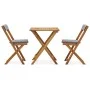 3-piece folding bistro table and chairs with solid wood cushions by vidaXL, Garden sets - Ref: Foro24-310275, Price: 146,08 €...