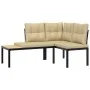 Set sofás jardín y cojines 7 pzas acero recubierto polvo negro by , Garden sets - Ref: Foro24-3283655, Price: 646,79 €, Disco...