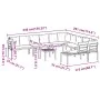Set sofás jardín y cojines 7 pzas acero recubierto polvo negro by , Garden sets - Ref: Foro24-3283655, Price: 646,79 €, Disco...