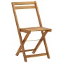 3-teiliger klappbarer Bistrotisch und Stühle mit Massivholzkissen von vidaXL, Gartensets - Ref: Foro24-310275, Preis: 149,13 ...