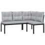 Gartensofa-Set mit 5-teiligen Kissen, pulverbeschichtetem schwarzen Stahl. von , Gartensets - Ref: Foro24-3283660, Preis: 377...