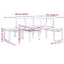 Gartensofa-Set mit 5-teiligen Kissen, pulverbeschichtetem schwarzen Stahl. von , Gartensets - Ref: Foro24-3283660, Preis: 377...