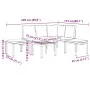 Set sofás jardín y cojines 5 pzas acero recubierto polvo negro by , Garden sets - Ref: Foro24-3283660, Price: 364,20 €, Disco...