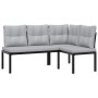 Gartensofaset mit 4-teiligen Kissen, pulverbeschichtetem schwarzen Stahl. von , Gartensets - Ref: Foro24-3283662, Preis: 328,...