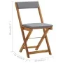 3-piece folding bistro table and chairs with solid wood cushions by vidaXL, Garden sets - Ref: Foro24-310275, Price: 146,08 €...