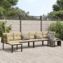 Set sofás jardín y cojines 4 pzas acero recubierto polvo negro by , Garden sets - Ref: Foro24-3283669, Price: 382,28 €, Disco...