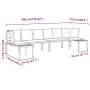 Set sofás jardín y cojines 4 pzas acero recubierto polvo negro by , Garden sets - Ref: Foro24-3283669, Price: 382,28 €, Disco...