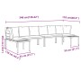Set sofás jardín y cojines 4 pzas acero recubierto polvo negro by , Garden sets - Ref: Foro24-3283669, Price: 387,60 €, Disco...