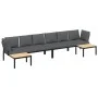 Set de sofás de jardín con cojines 4 piezas aluminio negro by , Garden sets - Ref: Foro24-3283697, Price: 659,11 €, Discount: %