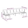Set de sofás de jardín con cojines 4 piezas aluminio negro by , Garden sets - Ref: Foro24-3283697, Price: 659,11 €, Discount: %