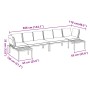 Set de sofás de jardín con cojines 4 piezas aluminio negro by , Garden sets - Ref: Foro24-3283697, Price: 676,33 €, Discount: %
