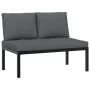 Gartensofagarnitur mit 5-teiligen Kissen, Aluminium, Schwarz. von , Gartensets - Ref: Foro24-3283681, Preis: 749,16 €, Rabatt: %