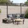 Set de sofás de jardín con cojines 3 piezas aluminio negro by , Garden sets - Ref: Foro24-3283683, Price: 407,02 €, Discount: %