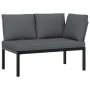 Set de sofás de jardín con cojines 3 piezas aluminio negro by , Garden sets - Ref: Foro24-3283683, Price: 407,02 €, Discount: %