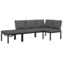 Set de sofás de jardín con cojines 3 piezas aluminio negro de , Conjuntos de jardín - Ref: Foro24-3283688, Precio: 459,17 €, ...