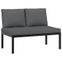 Set de sofás de jardín con cojines 3 piezas aluminio negro by , Garden sets - Ref: Foro24-3283688, Price: 443,39 €, Discount: %