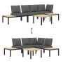 Set de sofás de jardín con cojines 4 piezas aluminio negro by , Garden sets - Ref: Foro24-3283706, Price: 564,47 €, Discount: %