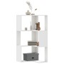 Estantería de esquina 3 niveles madera blanco 50x50x102 cm by , Bookcases and shelves - Ref: Foro24-852591, Price: 55,45 €, D...