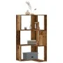 Estantería de esquina 3 niveles madera envejecida 50x50x102 cm by , Bookcases and shelves - Ref: Foro24-852598, Price: 53,24 ...