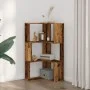 Estantería de esquina 3 niveles madera envejecida 50x50x102 cm by , Bookcases and shelves - Ref: Foro24-852598, Price: 53,24 ...