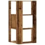 Estantería de esquina 3 niveles madera envejecida 50x50x102 cm by , Bookcases and shelves - Ref: Foro24-852598, Price: 53,24 ...