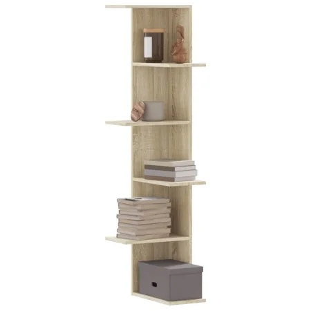 Estantería pared de esquina madera roble Sonoma 36,5x36,5x140cm by , Shelves and shelves - Ref: Foro24-852629, Price: 54,72 €...