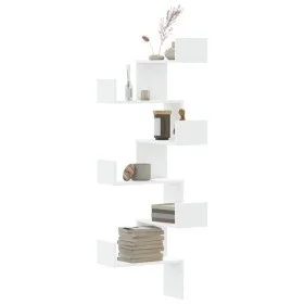 Eck-Wandregal aus weißem Ingenieurholz 45x45x147 cm von , Regale und Regale - Ref: Foro24-852636, Preis: 50,09 €, Rabatt: %