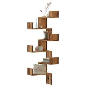 Eck-Wandregal aus gealtertem Holz 45x45x147 cm von , Regale und Regale - Ref: Foro24-852643, Preis: 56,19 €, Rabatt: %