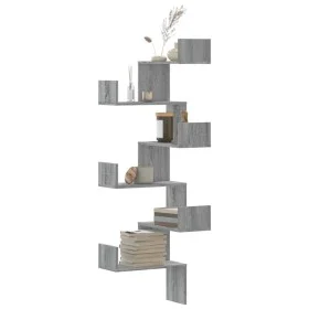 Estantería pared de esquina madera gris Sonoma 45x45x147 cm by , Shelves and shelves - Ref: Foro24-852641, Price: 48,07 €, Di...