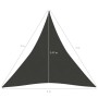 Sail awning HDPE anthracite gray 160 g/m² 3x3x3 m by vidaXL, Umbrellas - Ref: Foro24-311087, Price: 20,11 €, Discount: %