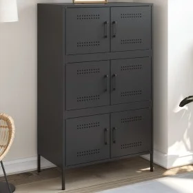 Aparador de acero negro 68x39x113 cm von , Sideboards - Ref: Foro24-842958, Preis: 141,24 €, Rabatt: %