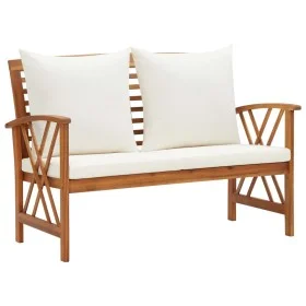 Garden bench with cushions 119 cm solid acacia wood by vidaXL, garden benches - Ref: Foro24-310270, Price: 173,26 €, Discount: %