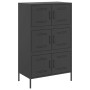 Aparador de acero negro 68x39x113 cm de , Aparadores - Ref: Foro24-842958, Precio: 142,79 €, Descuento: %