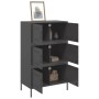 Aparador de acero negro 68x39x113 cm de , Aparadores - Ref: Foro24-842958, Precio: 142,79 €, Descuento: %