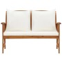 Garden bench with cushions 119 cm solid acacia wood by vidaXL, garden benches - Ref: Foro24-310270, Price: 171,25 €, Discount: %