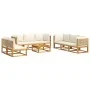 Set de sofás de jardín con cojines 9 pzas madera maciza acacia by , Garden sets - Ref: Foro24-3278926, Price: 1,00 €, Discoun...