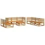 Set de sofás de jardín con cojines 9 pzas madera maciza acacia by , Garden sets - Ref: Foro24-3278926, Price: 1,00 €, Discoun...