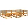 Set de sofás de jardín con cojines 7 pzas madera maciza acacia von , Gartensets - Ref: Foro24-3278932, Preis: 720,59 €, Rabat...