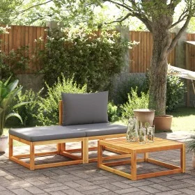 Set de sofás de jardín con cojines 3 pzas madera maciza acacia von , Outdoor-Sofas - Ref: Foro24-4008162, Preis: 237,39 €, Ra...