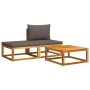 Set de sofás de jardín con cojines 3 pzas madera maciza acacia by , Outdoor sofas - Ref: Foro24-4008162, Price: 237,39 €, Dis...