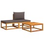Set de sofás de jardín con cojines 3 pzas madera maciza acacia de , Sofás de exterior - Ref: Foro24-4008162, Precio: 241,61 €...