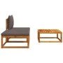 Set de sofás de jardín con cojines 3 pzas madera maciza acacia by , Outdoor sofas - Ref: Foro24-4008162, Price: 237,39 €, Dis...