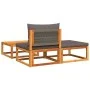 Set de sofás de jardín con cojines 3 pzas madera maciza acacia by , Outdoor sofas - Ref: Foro24-4008162, Price: 237,39 €, Dis...