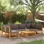 Set de sofás de jardín con cojines 7 pzas madera maciza acacia de , Sofás de exterior - Ref: Foro24-3278840, Precio: 742,37 €...