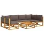 Set de sofás de jardín con cojines 7 pzas madera maciza acacia de , Sofás de exterior - Ref: Foro24-3278840, Precio: 742,37 €...