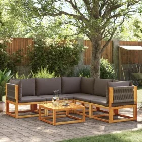 Gartensofa-Set mit 6-teiligen massiven Akazienholz-Kissen. von , Outdoor-Sofas - Ref: Foro24-3278828, Preis: 661,07 €, Rabatt: %
