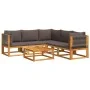 Set de sofás de jardín con cojines 6 pzas madera maciza acacia by , Outdoor sofas - Ref: Foro24-3278828, Price: 655,77 €, Dis...
