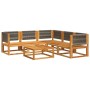 Gartensofa-Set mit 6-teiligen massiven Akazienholz-Kissen. von , Outdoor-Sofas - Ref: Foro24-3278828, Preis: 669,12 €, Rabatt: %